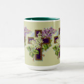 Lila Kreuz mit Blumen Tasse (Zentrum)