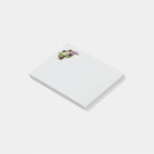 Lila Kreuz und Blumen Post-it Klebezettel (angewinkelt)