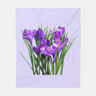 Lila Kreuze Fleecedecke