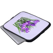 Lila Kreuze Laptopschutzhülle (Vorne Knopf)
