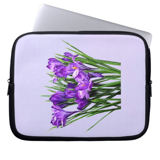 Lila Kreuze Laptopschutzhülle (Vorderseite)