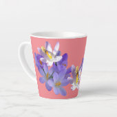 Lila Kreuze mit Bee Pink Latte-Tasse Milchtasse (Linke Ecke)