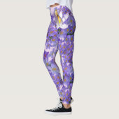 Lila Kreuze mit Bienenlebewesen Leggings (Links)