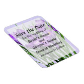 Lila Kreuze Save the Date Magnet (Rechte Seite)