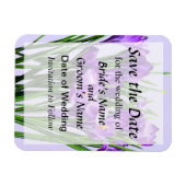 Lila Kreuze Save the Date Magnet (Horizontal)