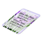 Lila Kreuze Save the Date Magnet (Linke Seite)