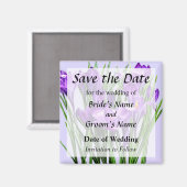 Lila Kreuze Save the Date Magnet (Vorderseite/Rückseite)