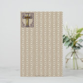 Lila Kreuzstationäre Briefpapier (Stehend Vorderseite)