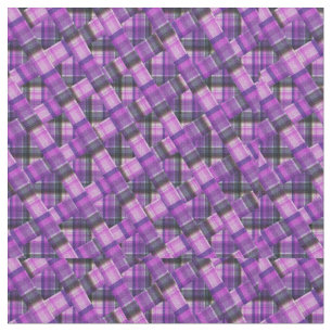 Lila Kreuzung des Tartan-Designs überprüft, Stoff