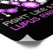 Lila Krieger kämpft Lupus wie ein Boss Poster (Ecke)