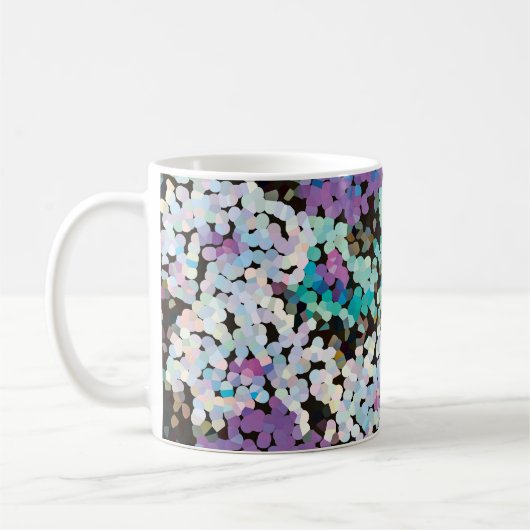 Lila Kristall-Blüten Kaffeetasse (Links)