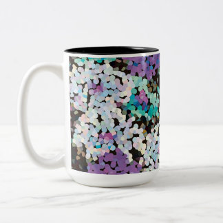 Lila Kristall-Blüten Zweifarbige Tasse