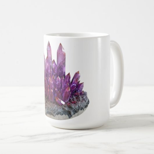 lila Kristall Kaffeetasse (VorderseiteRechts)