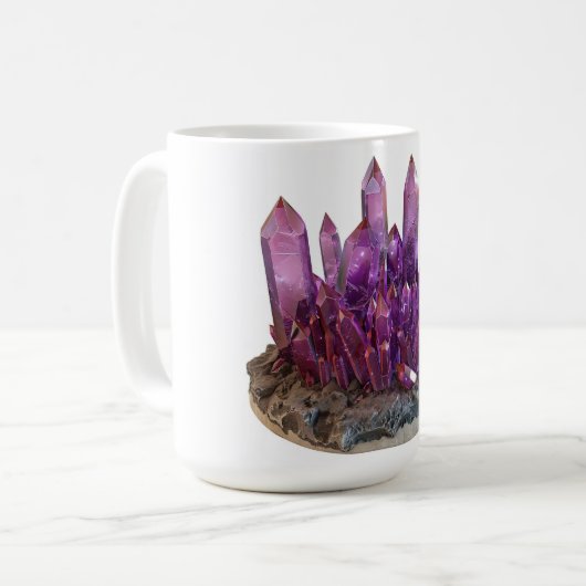lila Kristall Kaffeetasse (Vorderseite Links)