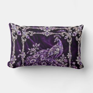 Lila Kristall-Pfau Luxus-Kollektion Lendenkissen