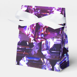 Lila Kristall - Vintager Schmuck Geschenkschachtel
