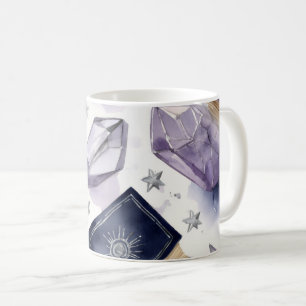 Lila Kristall-Wasserfarbe-Tasse Kaffeetasse