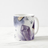 Lila Kristall-Wasserfarbtasse Kaffeetasse (VorderseiteRechts)