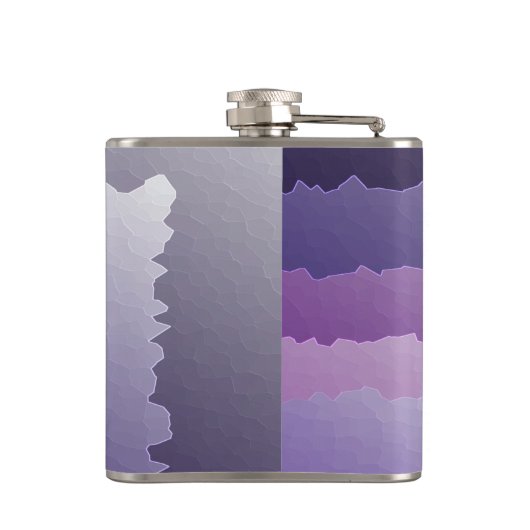 Lila Kristalle Flachmann (Rückseite)