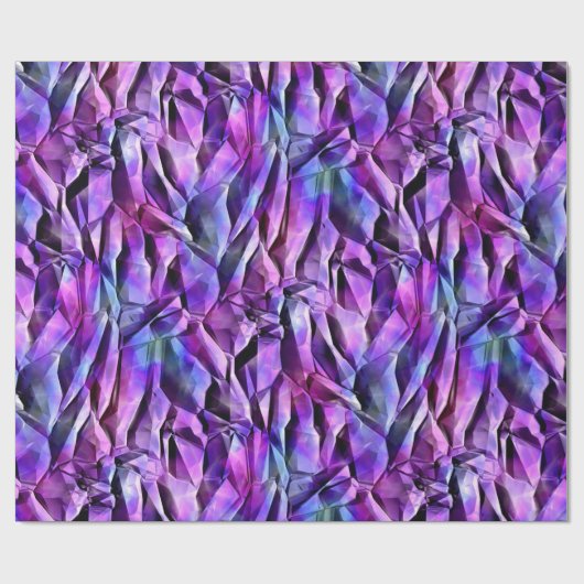 Lila Kristalle. Geschenkpapier (Flach)