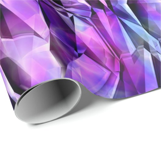 Lila Kristalle. Geschenkpapier (Rolleneckpunkt)