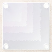Lila Kristalle Glasuntersetzer (Rückseite)