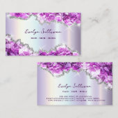 lila Kristalle Imitate Folie geode Visitenkarte (Vorne/Hinten)