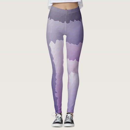 Lila Kristalle Leggings (Vorderseite)