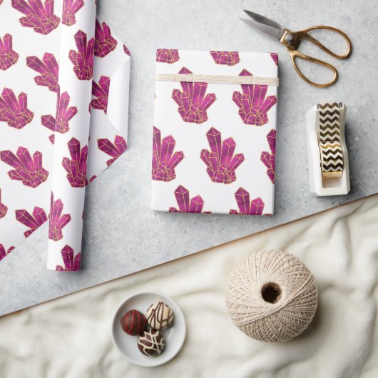 Lila Kristallmuster Geschenkpapier (Kunsthandwerk)