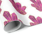 Lila Kristallmuster Geschenkpapier (Rolleneckpunkt)