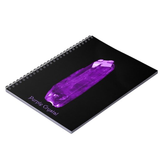 Lila KristallNotebook Notizblock (Linke Seite)