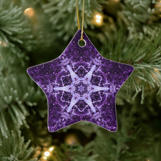 Lila Kristallschmuck Jewel Star Keramik Ornament (Baum)