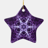 Lila Kristallschmuck Jewel Star Keramik Ornament (Vorne)