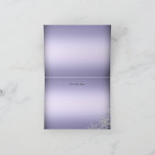 Lila Kristallschneeflocken Weihnachten Danke Karte (Innenseite)