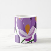 Lila Krokus-Blüten Kaffeetasse (Mittel)