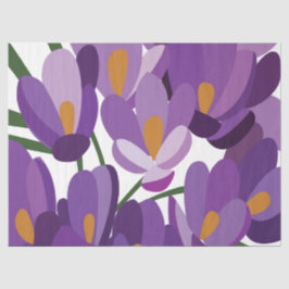 Lila Krokus Blüten Seidenpapier