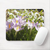 Lila Krokus- und Snowdrops Mousepad (Mit Mouse)