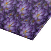 Lila Krokusse Schneidebrett (Ecke)