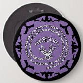 Lila Kronchakra "Weisheit" Dragonfly Button (Vorne & Hinten)