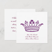 Lila Krone Einladung (Vorne/Hinten)