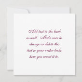 Lila Krone Einladung (Rückseite)