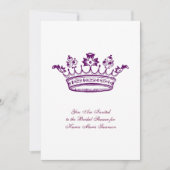 Lila Krone Einladung (Vorderseite)