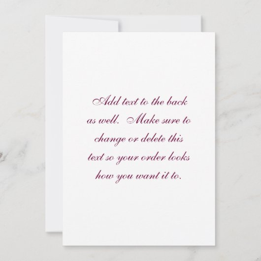 Lila Krone Einladung (Rückseite)