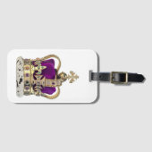 Lila Krone Gepäckanhänger (Vorderseite (Horizontal))