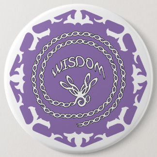Lila Kronen-Chakra "Weisheit" Libelle weißer Hinte Button