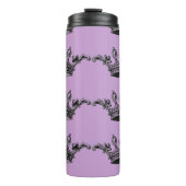 Lila Kronen-thermische heiße kalte Reise-Trommel Thermosbecher (Vorderseite)