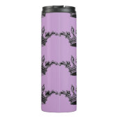 Lila Kronen-thermische heiße kalte Reise-Trommel Thermosbecher (Rückseite)