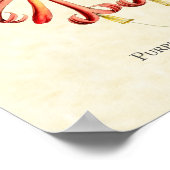 Lila Kronleuchte Hummingbird Art Print Poster (Ecke)