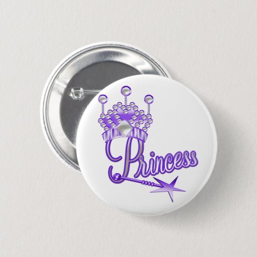 Lila Kronprinzessin Button (Vorne & Hinten)