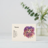 LILA KÜCHE, KITTKÜCHENPORTRAIT, Weißcreme Visitenkarte (Stehend Vorderseite)